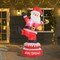 Christmas Inflatable Santa Outdoor Decorations, 5FT Rotating Blow Up Santa Claus Yard Inflatable with Build in LEDs for Christmas Yard Indoor Outdoor Garden Lawn Winter Decorations